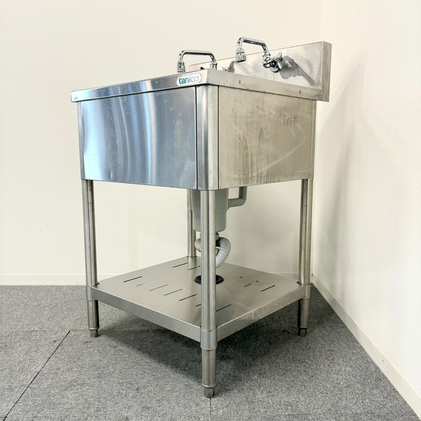 1槽シンク/タニコー/幅600mm×奥行600mm×高さ850mm/業務用/厨房