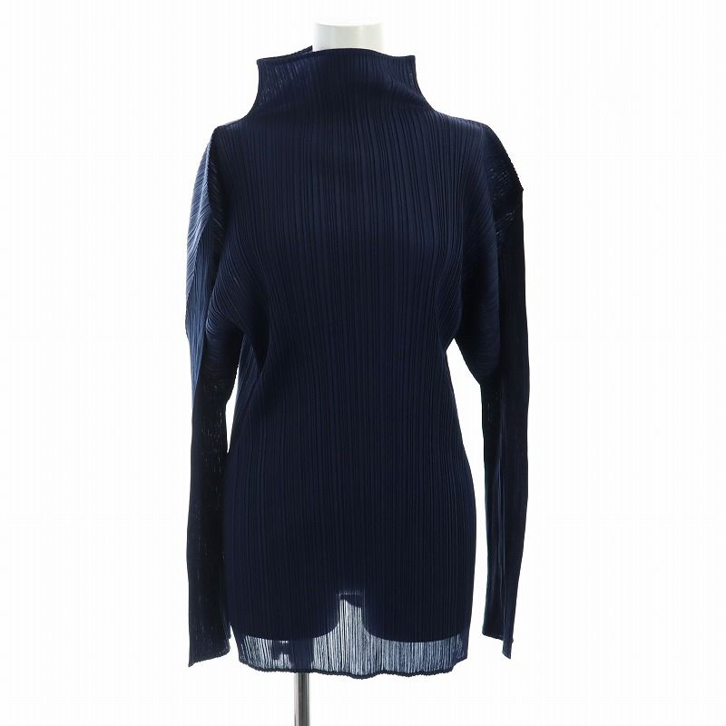 イッセイミヤケ ISSEY MIYAKE カットソー 長袖 プリーツ加工 ボトル 