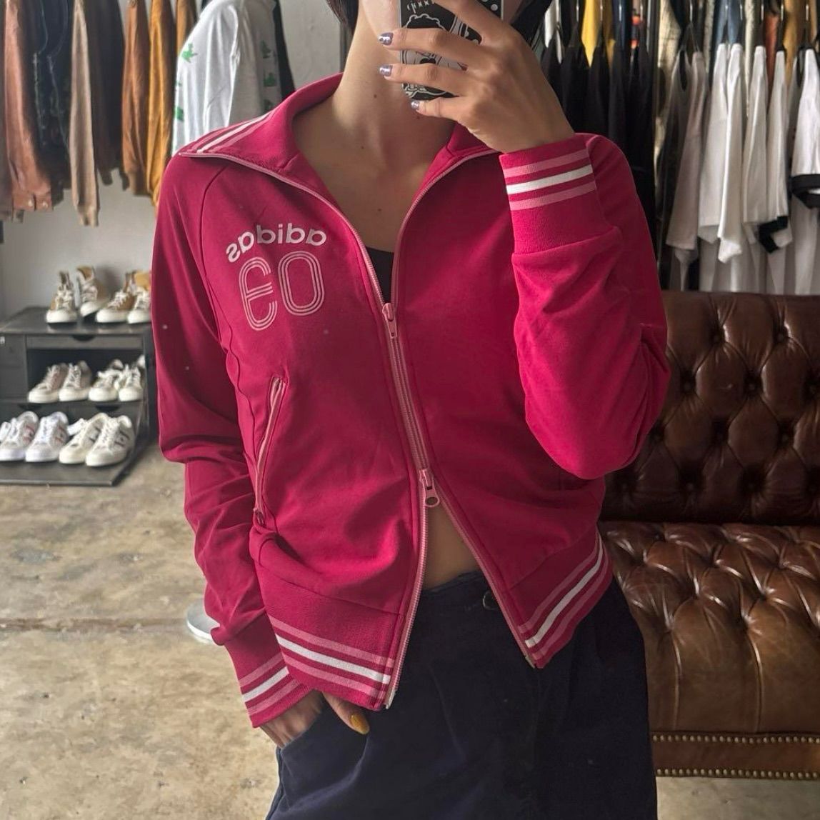00s adidas track jacket numbering size S