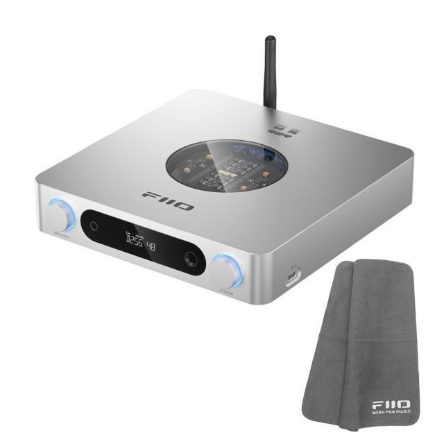 10 10発売 FIIO ヘッドホンアンプ K13 R2R シルバー FIO-K13R2R-S DAC内蔵 据え置き ロゴ入りクロスプレゼント