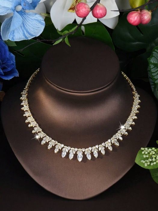 【超特価 SALE開催中！】 ジュエリー レディース セット 1セット エレガントジュエリーセット キュービックジルコニア-フラワーデコレーション 女性への婚約プレゼントに最適 限定一品