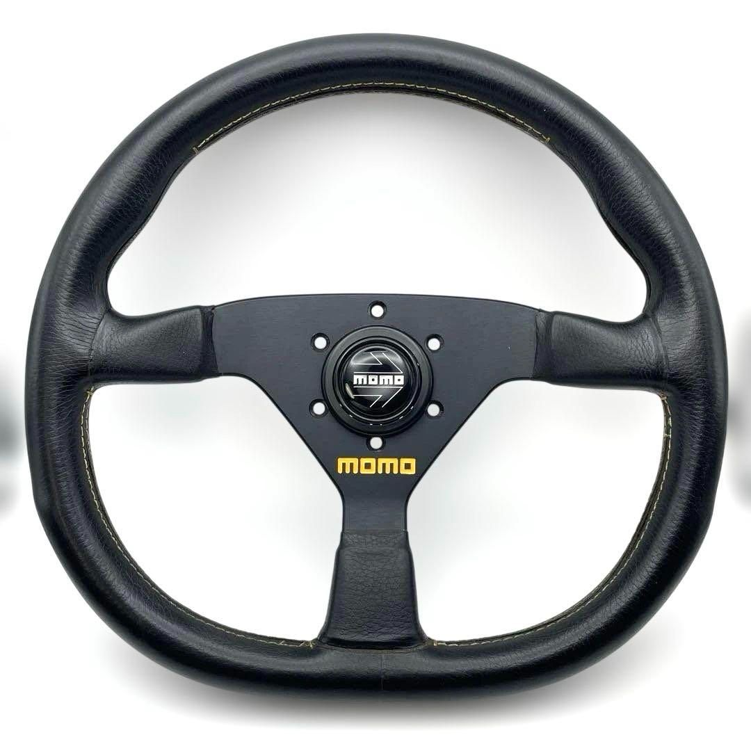 モモ RACE レース レザーステアリング 32パイ 2007年7月製造 当時物 モモ RACE レース レザーステアリング 32パイ 2007年7月製造 当時物