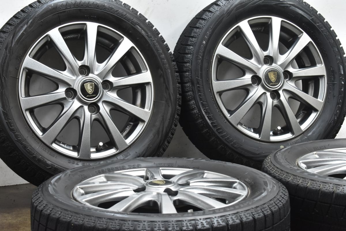 軽自動車サイズ ユーロスピード 13in 4.00B 42 PCD100 ブリヂストン ブリザック 155 65R13 アルト ワゴンR ミラ ムーヴ エッセ