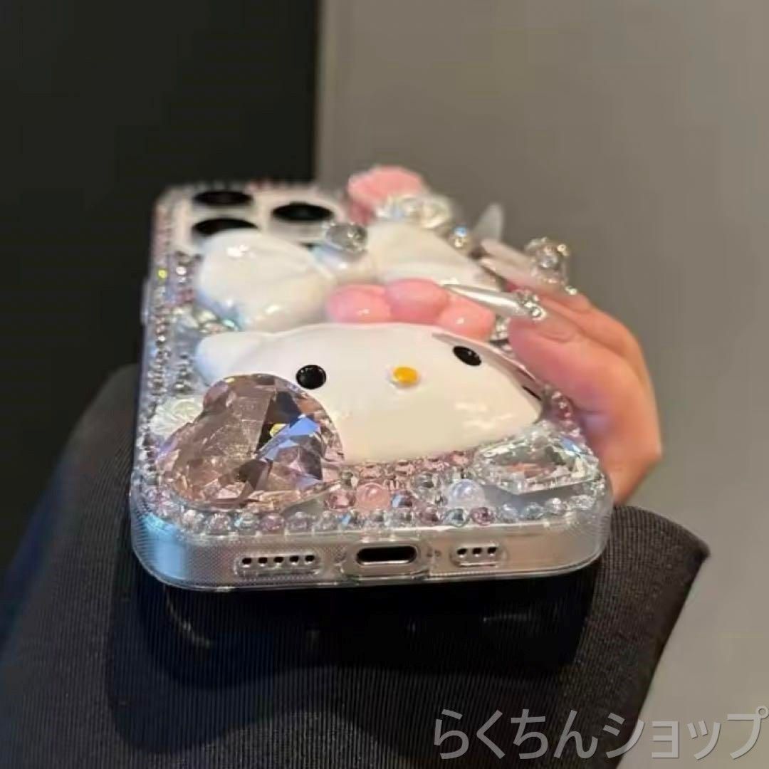 キティちゃん デコ ラメ キラキラ iPhoneケース かわいい ギャル キャバ キティちゃん デコ ラメ キラキラ iPhoneケース かわいい ギャル