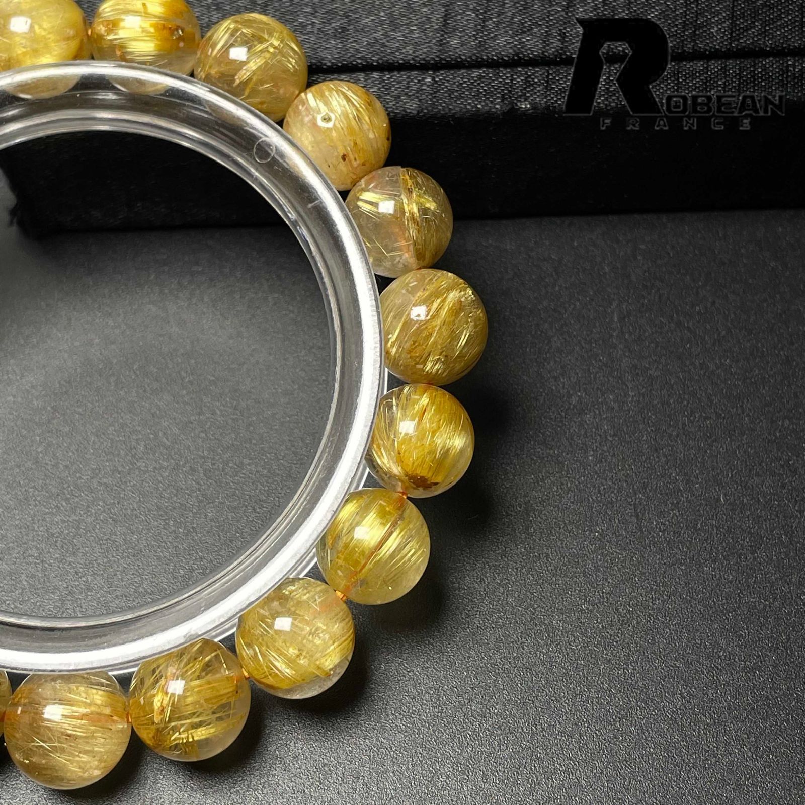 パワーストーン ハイパーシーン ルチルクォーツ 水晶 天然石 レア EU製 ☆ROBEAN・ハイパーシーン☆パワーストーン ブレスレット