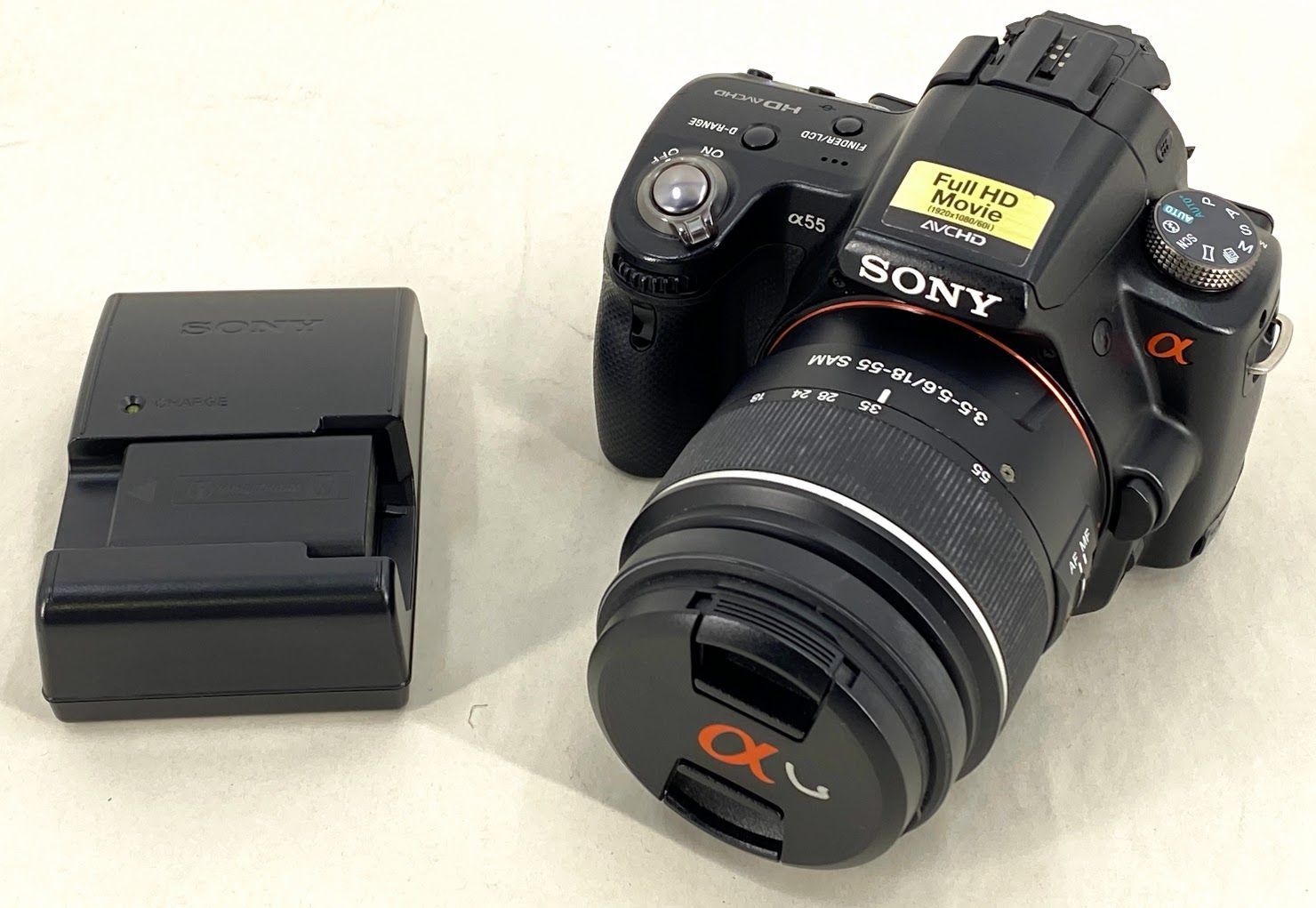 【ジャンク品】 ソニー SONY ミラーレス一眼 アルファ55 ズームレンズキット DT 18-55mm F3.5-5.6 SAM A0304 0607ML003 0120240527102655