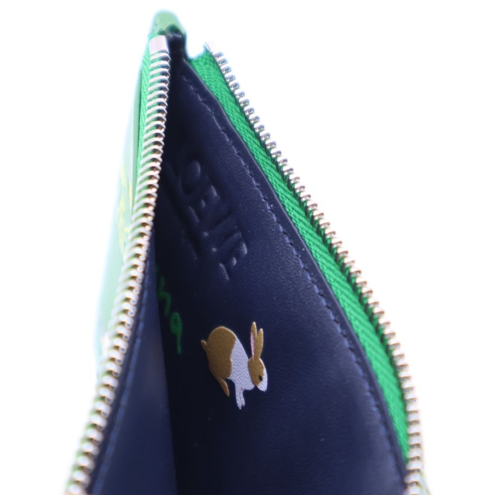 LOEWE 青 レザー フラグメントケース LOEWE (ロエベ) ×スナフジタ