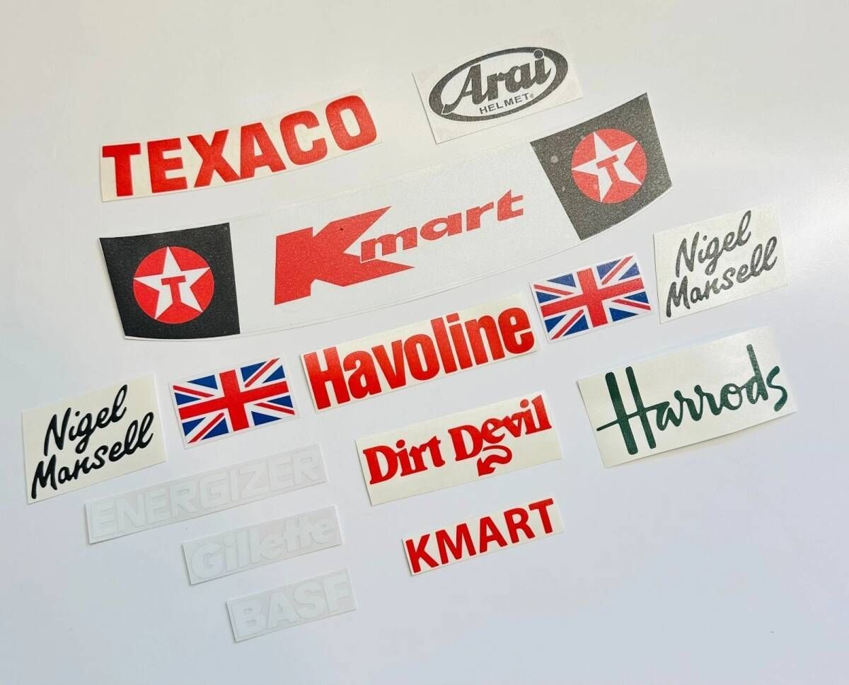 品 送料込み ナイジェル マンセル 1993 ヘルメットバイザー ステッカー セット 発送予定日 11月10日