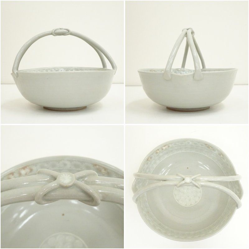  京焼 宮本翠浩造 三島手菓子鉢 共箱 食器 茶器 菓子器 おしゃれ かわいい 和菓子 主菓子 インテリア 茶道 茶道具 骨董 来客 ksk 菓器 菓子入れ 食器