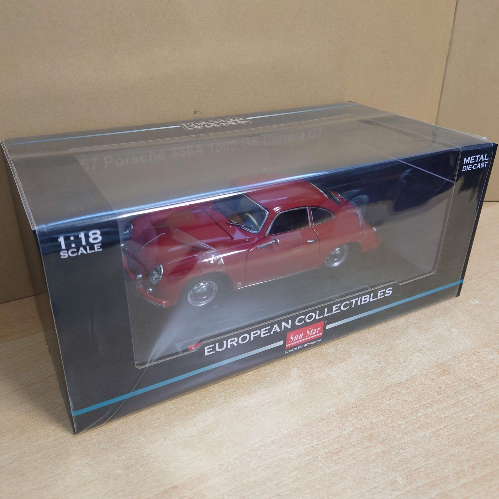 1/18 ポルシェ356A 1500GS カレラGT 1957 ポリアンサレッド サンスター 