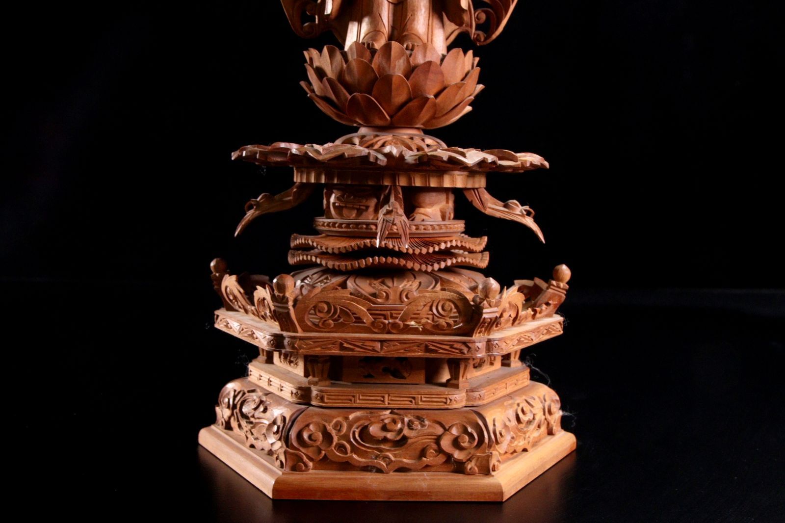 仏教美術 木彫鍍金 阿弥陀如來座像 仏像 厨子付 V 8159 【公式通販】