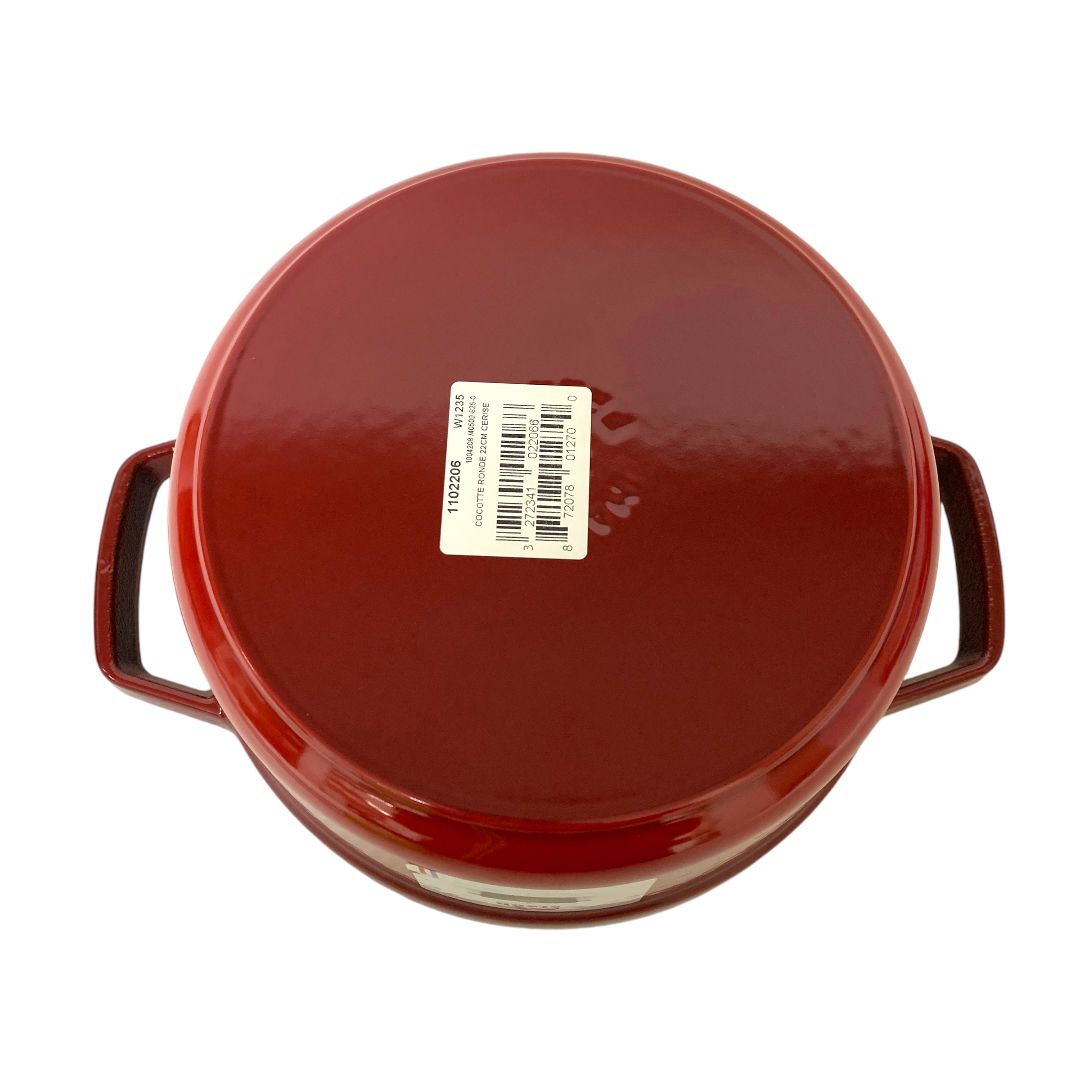 未使用品】STAUB ストウブ ピコ・ココットラウンド チェリー 40509-825 ほうろう鍋 22cm KON - メルカリ