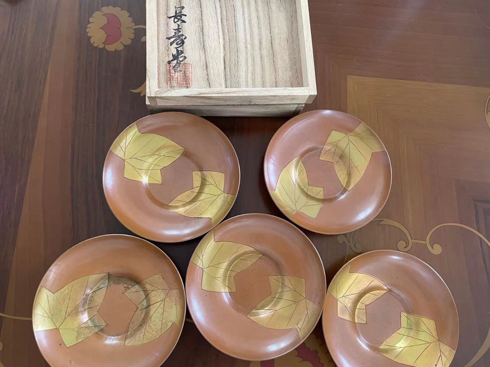 銅製鎚起 茶托 長寿堂 箱付き - メルカリ