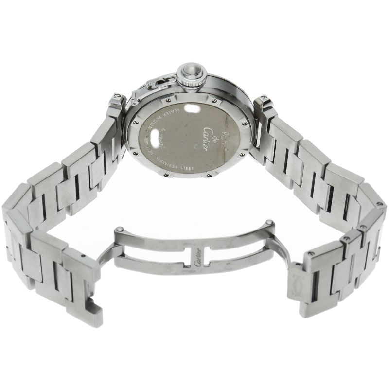 カルティエ パシャC メリディアン GMT ウォッチ W31078M7 箱 保証書 SS  