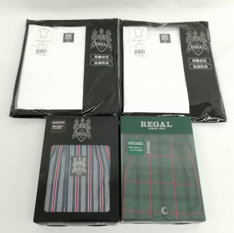 リーガル REGAL インナーウエア Tシャツ 2点 下着 トランクス 2点 L | LL 4点セット