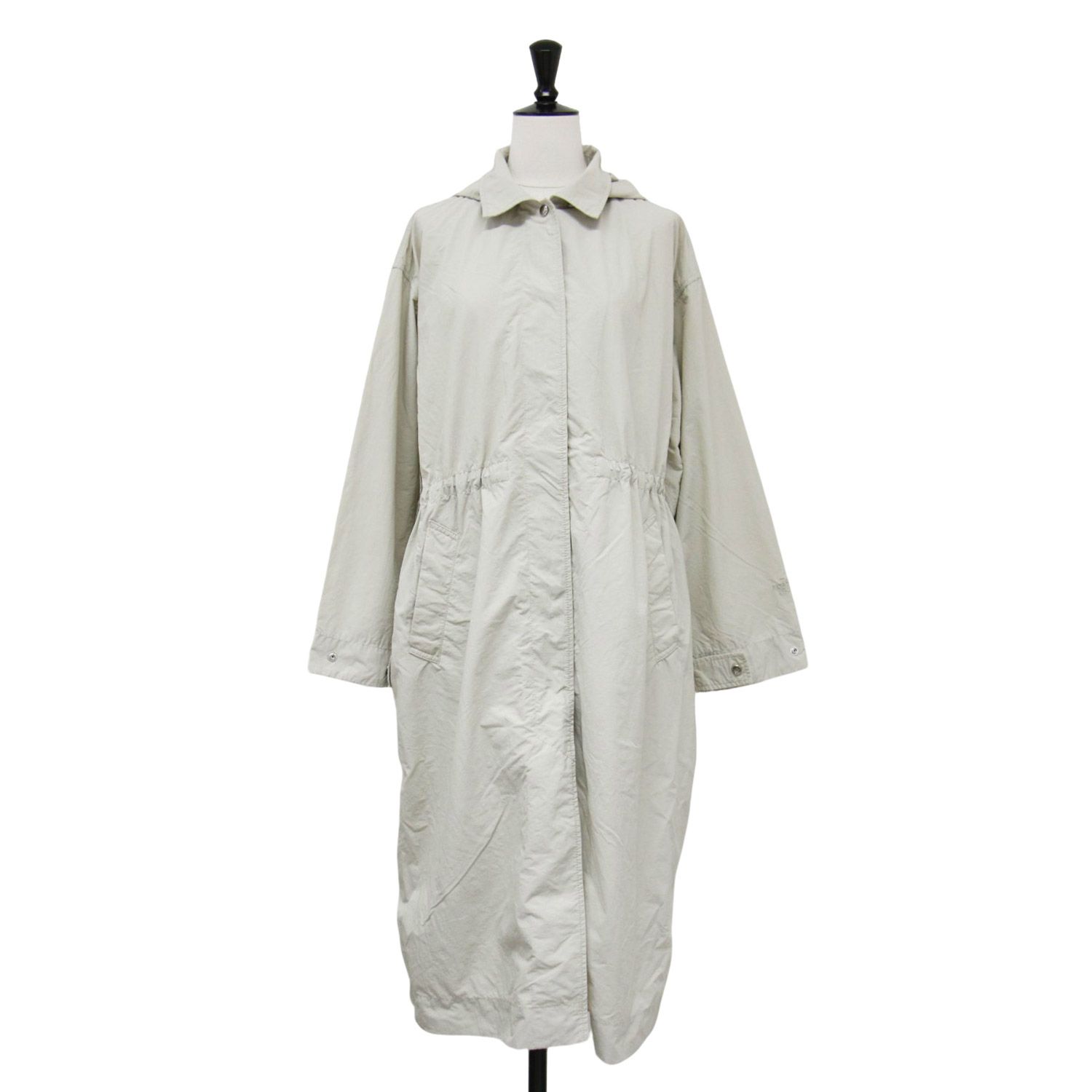 THE NORTH FACE ザ ノースフェイス コート アイボリー サイズ S | ロールパック ジャーニーズ コート NPW22360 | Rollpack Journeys Coat | 膝丈 フード ギャザー スナップボタン レディース