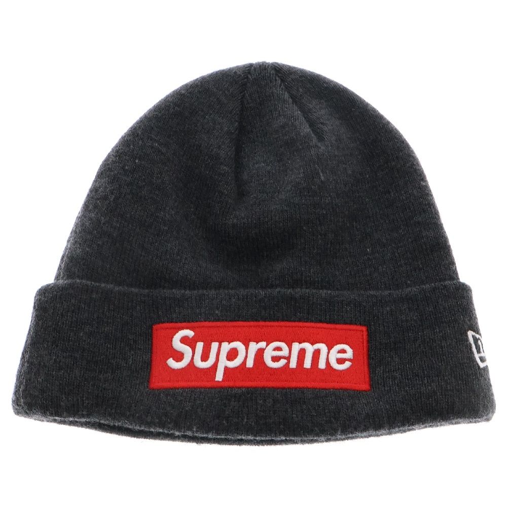 SUPREME シュプリーム 21AW×NEW ERA Box Logo Beanie ニューエラ ボックスロゴビーニー ニットキャップ グレー