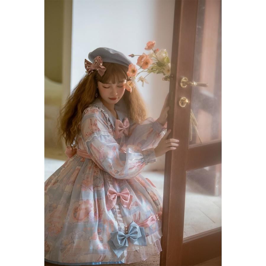 ロリータ ワンピース コスチューム メイド服 ゴスロリ ロリータワンピース 華やか メイド 豪華セット レディース ロリィタ 姫袖 姫ロリ 甘ロリ ゴシック ゴス