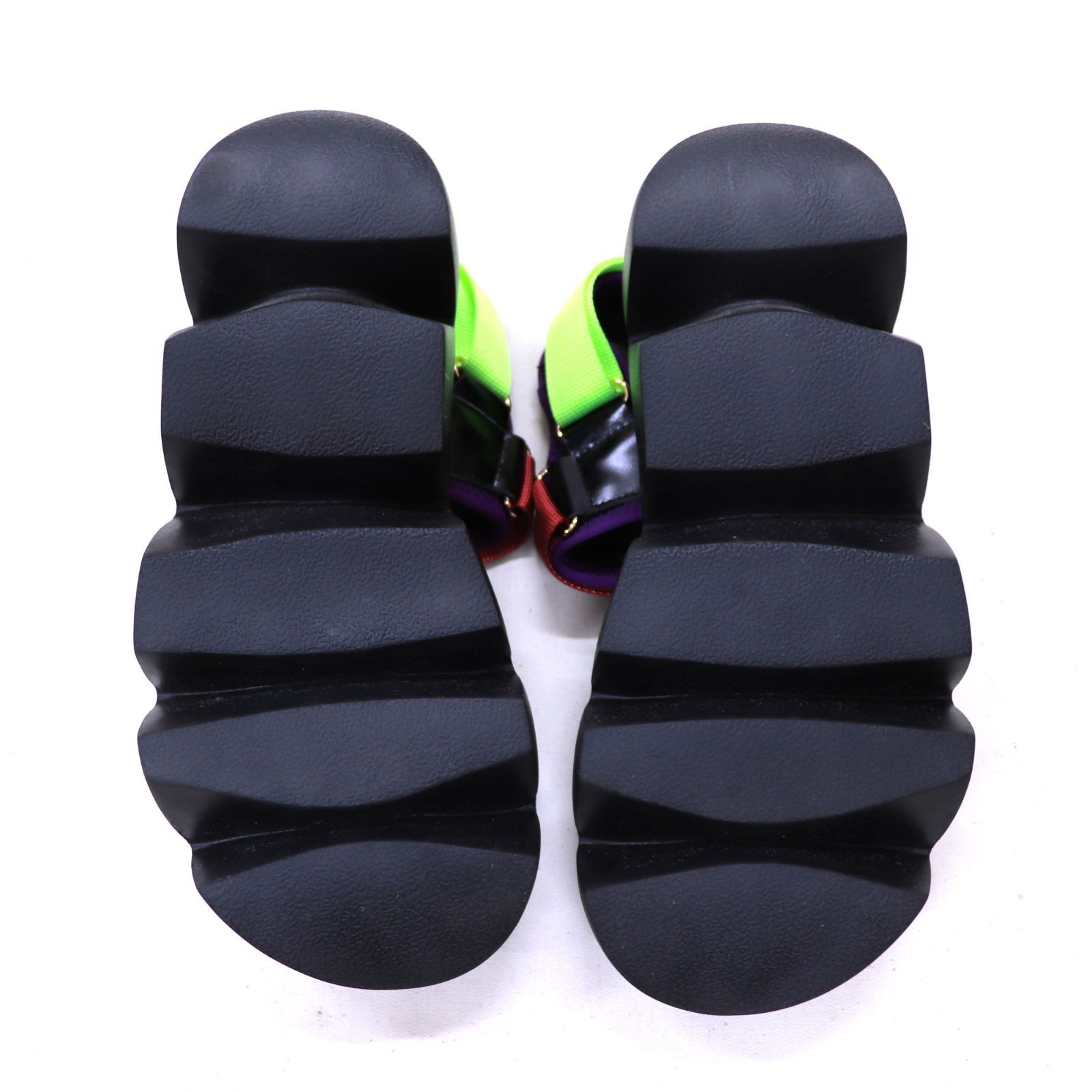 MANA マナ カラーベルクロサンダル 36 BLACK/COMBI - メルカリ