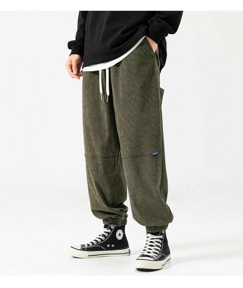コーデュロイ メンズ 9分丈 パンツ ズボン 春秋服 ボトムス