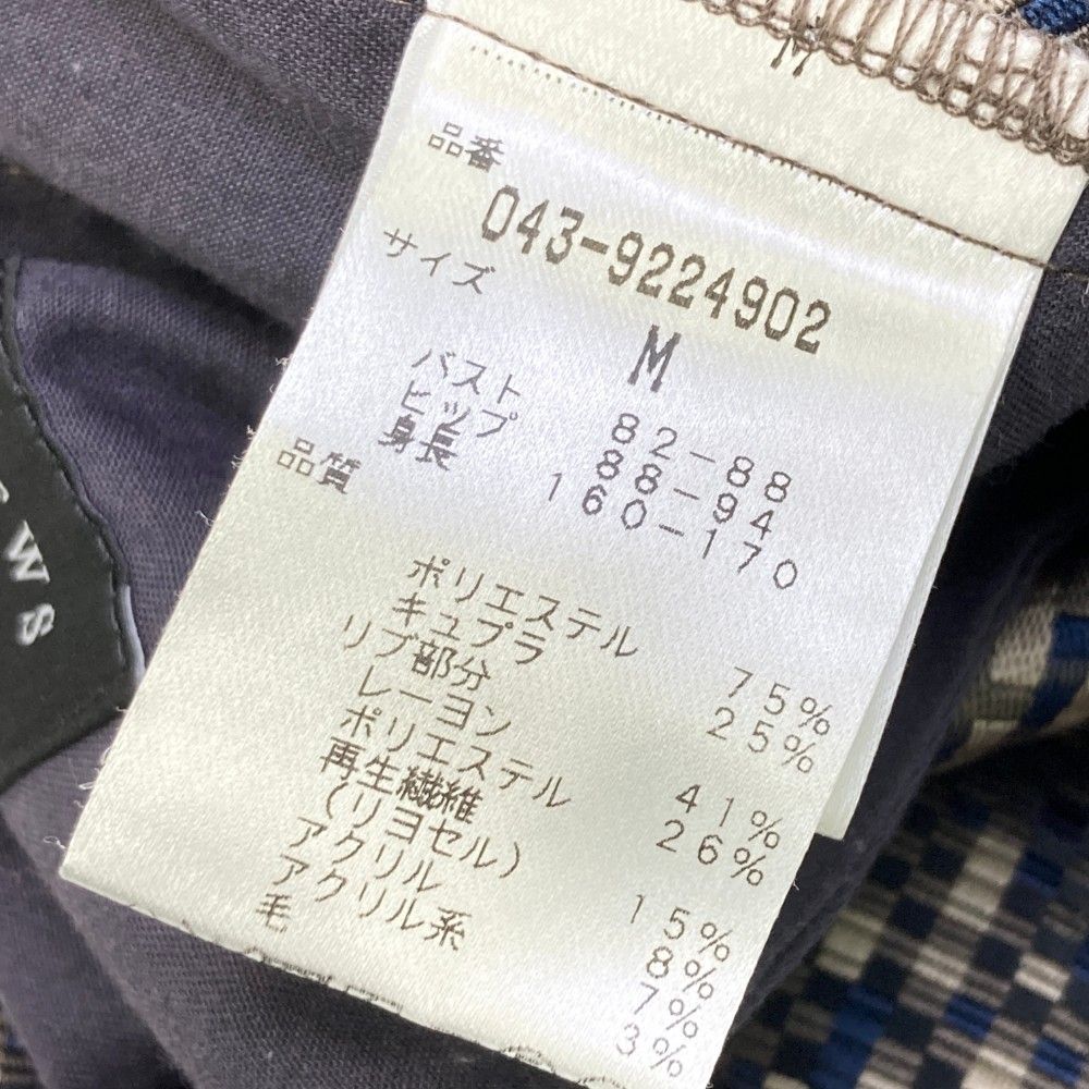 サイズ：M ST ANDREWS セントアンドリュース  リブ切替ワンピース 総柄 ネイビー系 [240101444949] ゴルフウェア レディース ストスト サイズ：M ST ANDREWS セントアンドリュース リブ切替ワンピース