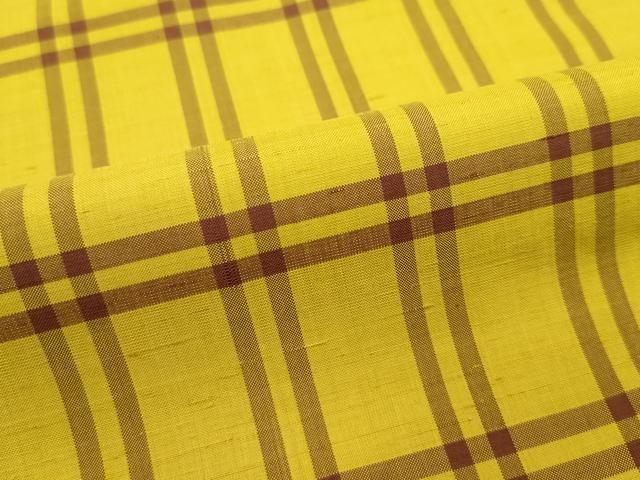 平和屋本店□超希少 本場黄八丈 東京都無形文化財 山下めゆ 草木染