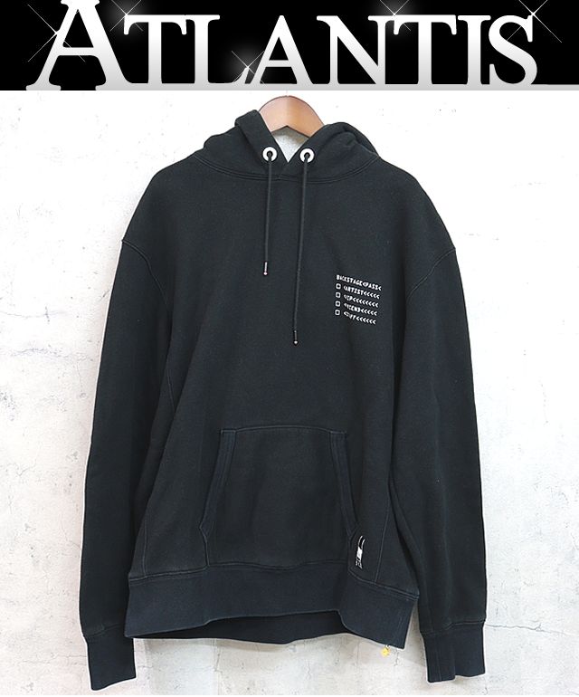 MONCLER 銀座店 モンクレール FRAGMENT ロゴプリント パーカー メンズ size:L 黒 97151