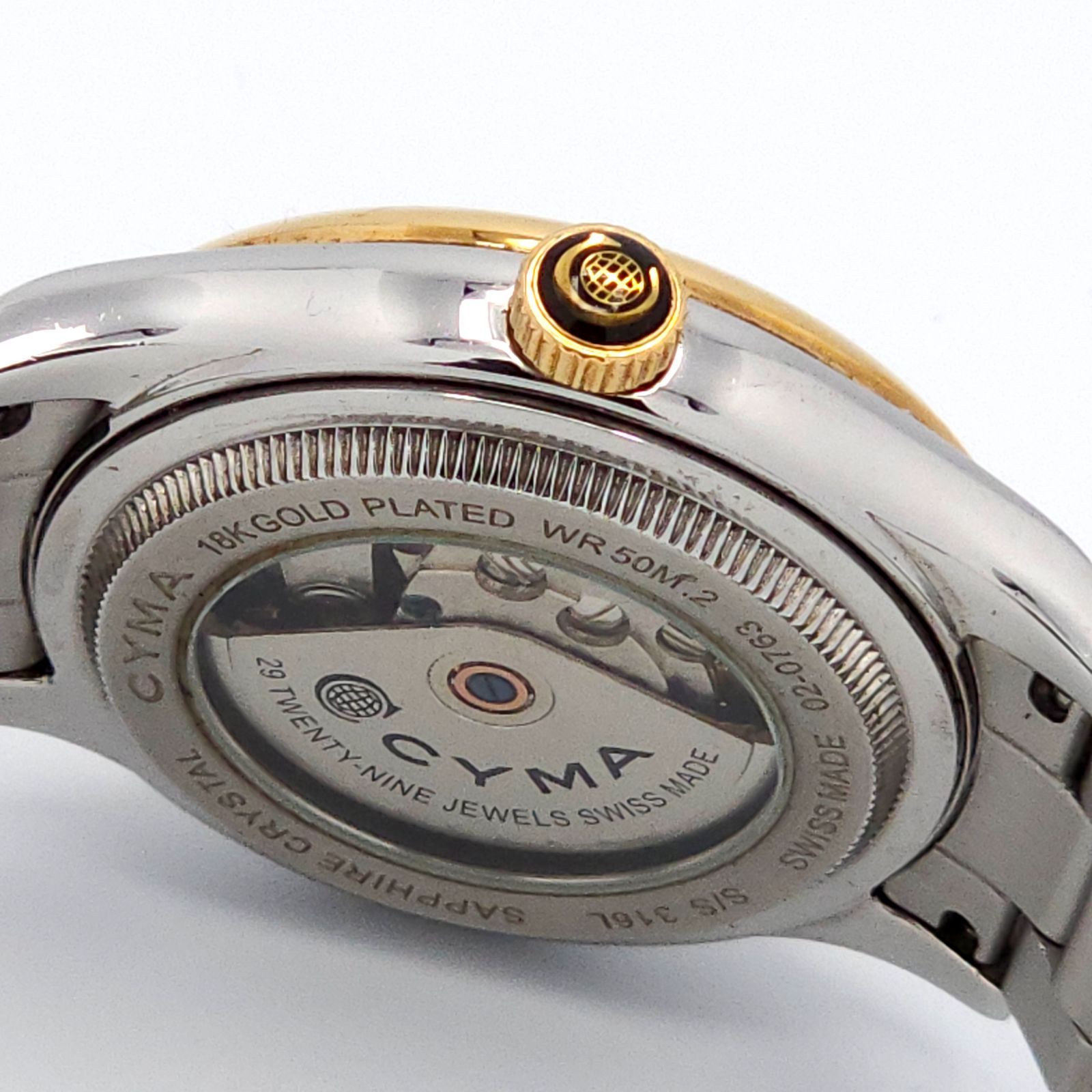 ☆美品 CYMA シーマ 自動巻 動作品 裏スケ コンビ 説.保あり - メルカリ