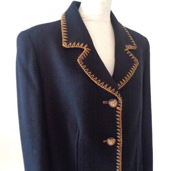 ジャケット レディース 伊太利屋 wnc GKITALIYA 伊太利屋 ジャケット 9 黒系 ステッチ ヒョウ柄 ボタン