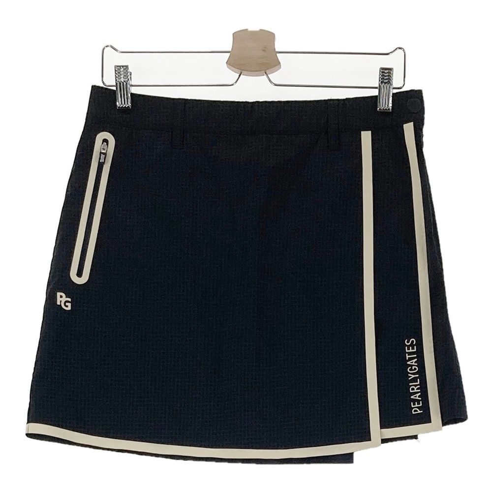 サイズ 2 PEARLY GATES パーリーゲイツ 2025年モデル ナイロン ストレッチスカート チェック柄 ネイビー系 240101537466 ゴルフウェア レディース ストスト