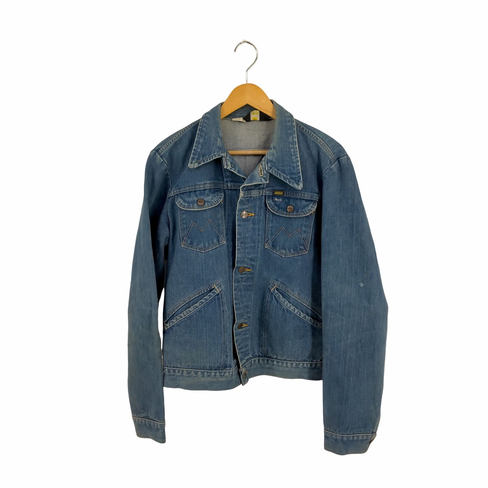 マーベリック MAVERICK 70-80s USA製 三角タグ 3j04mj 14OZ デニムジャケット メンズ US：40 