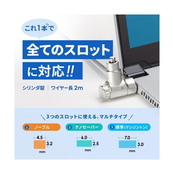 スロットマルチ対応セキュリティワイヤー