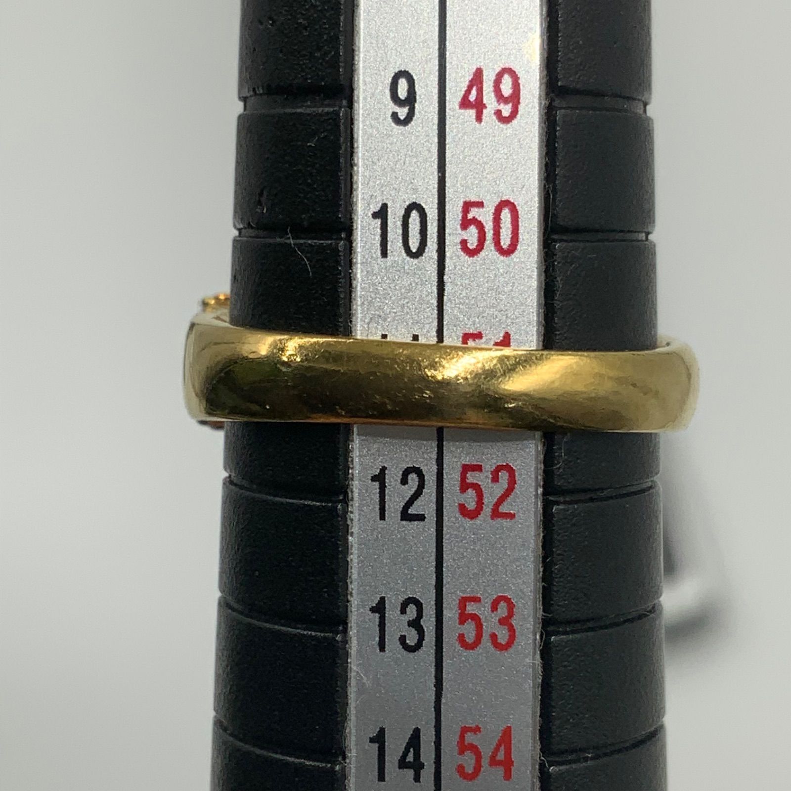 K18 18金 ハーフエタニティ ダイヤモンドリング パヴェダイヤ 3.8g 約 