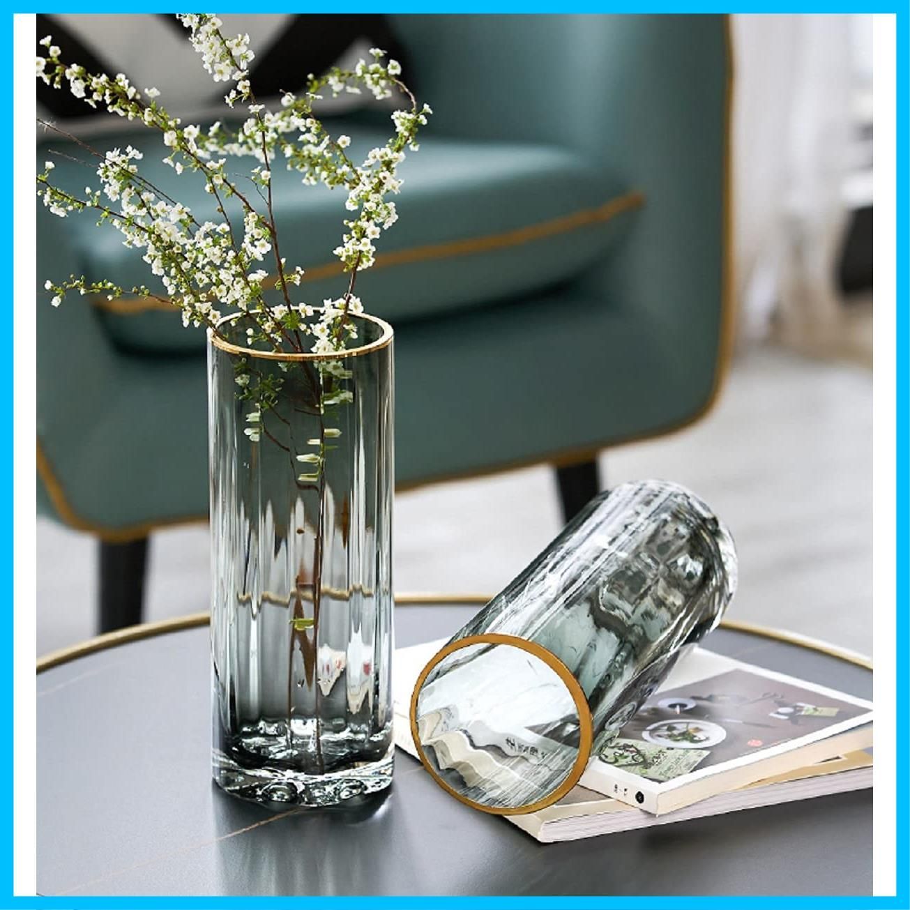 ガラスの花瓶 透明 花器 フラワーベース 30cm ガラスベース ガラスボトル