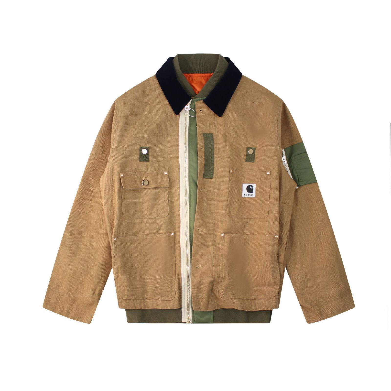 sacai x Carhartt WIP FW23連名シリーズFW23ルーズカジュアルフェイク ...