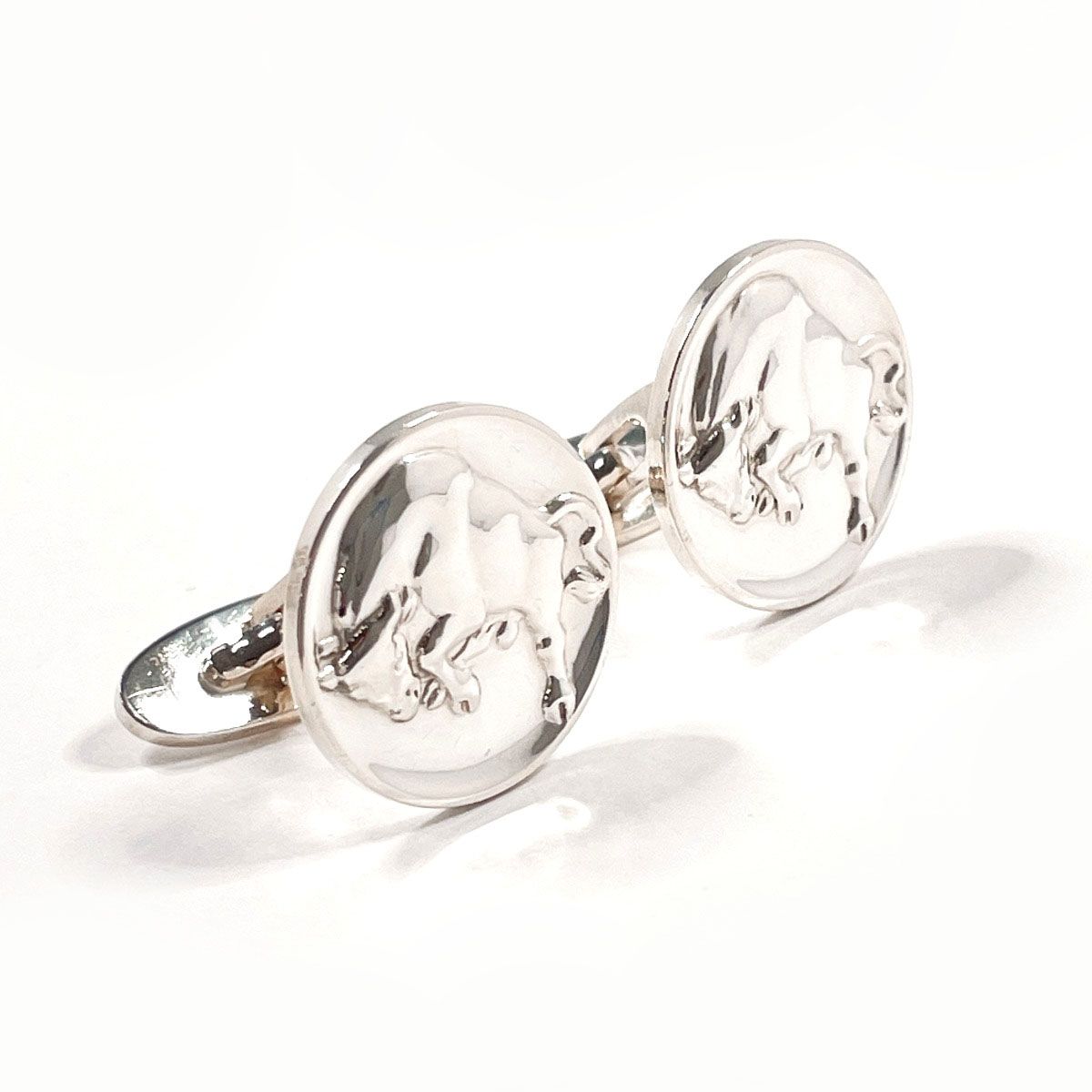 ジョージジェンセン カフス 牛モチーフ カフリンクス シルバー