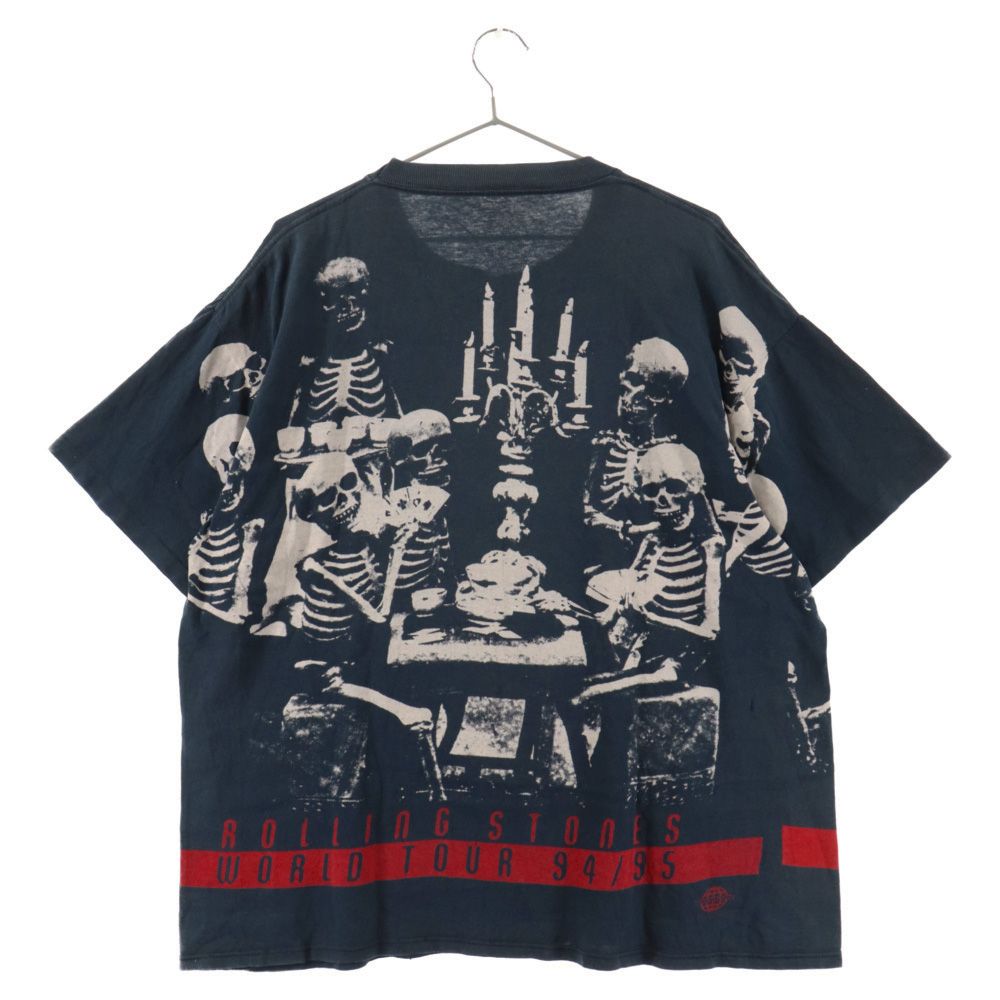 VINTAGE (ヴィンテージ) 90S VINTAGE ヴィンテージ The Rolling Stones World Tour Voodoo  Lounge ローリングストーンズ スカル プリント半袖Tシャツ ブラック バンT - メルカリ