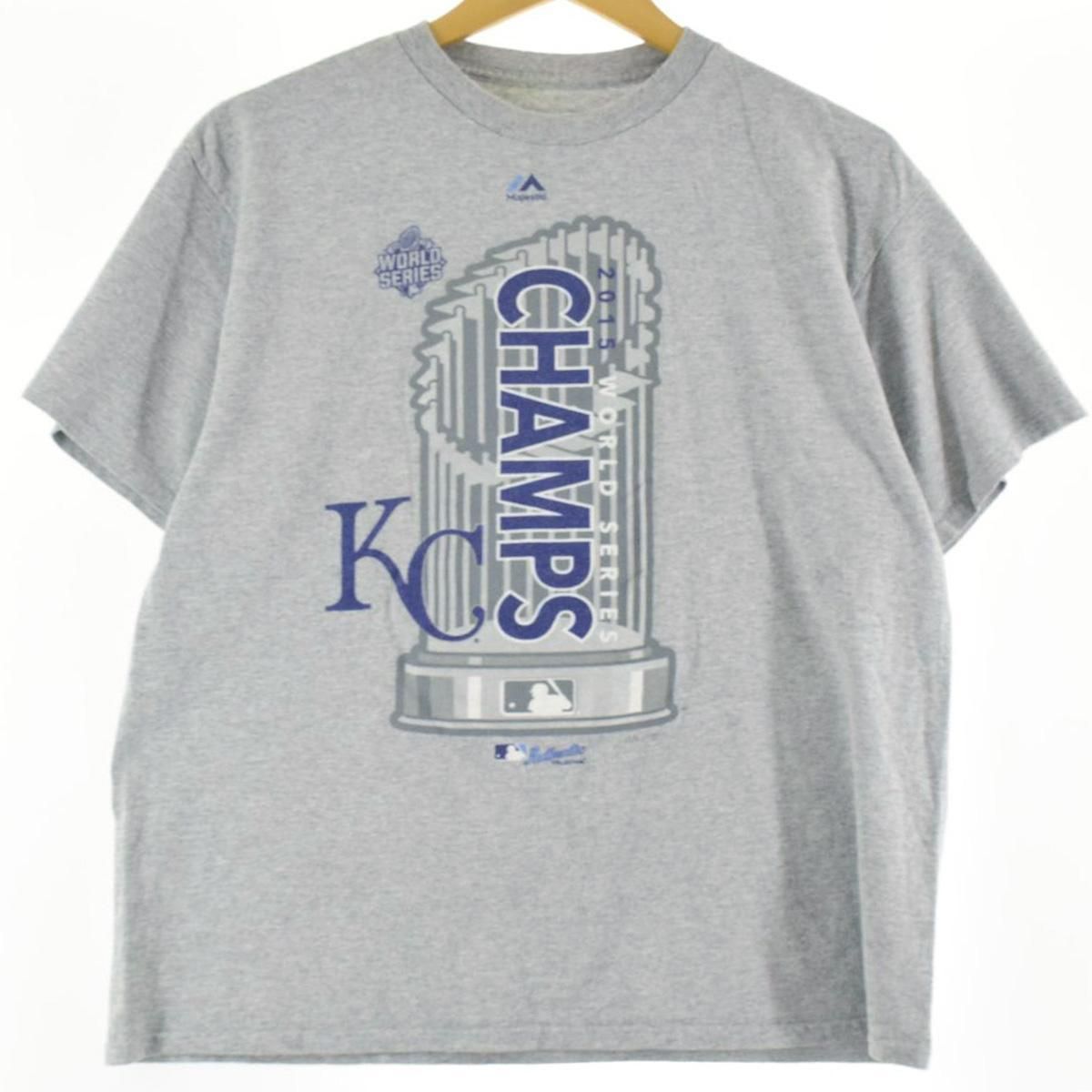 KC カンザスシティ ロイヤルズ MLB Tシャツ プリント グレー - Tシャツ