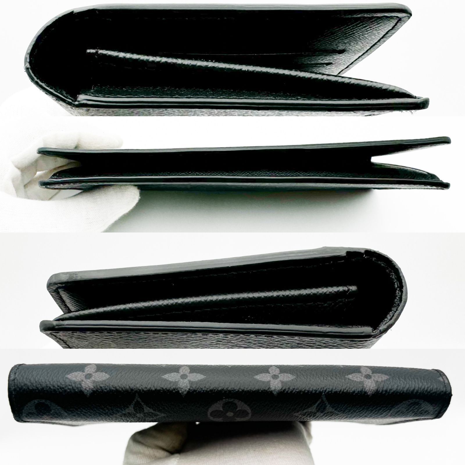 現行品 ルイヴィトン エクリプス ポルトフォイユ ブラザ ICチップ搭載 二つ折り財布 長財布 メンズ レディース - メルカリ