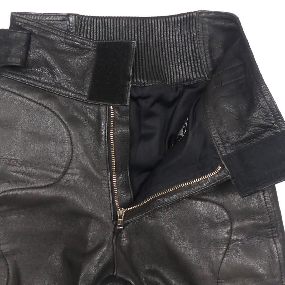 ライディングパンツ レザーパンツ メンズ M 黒 バイク 本革 革パンツ
