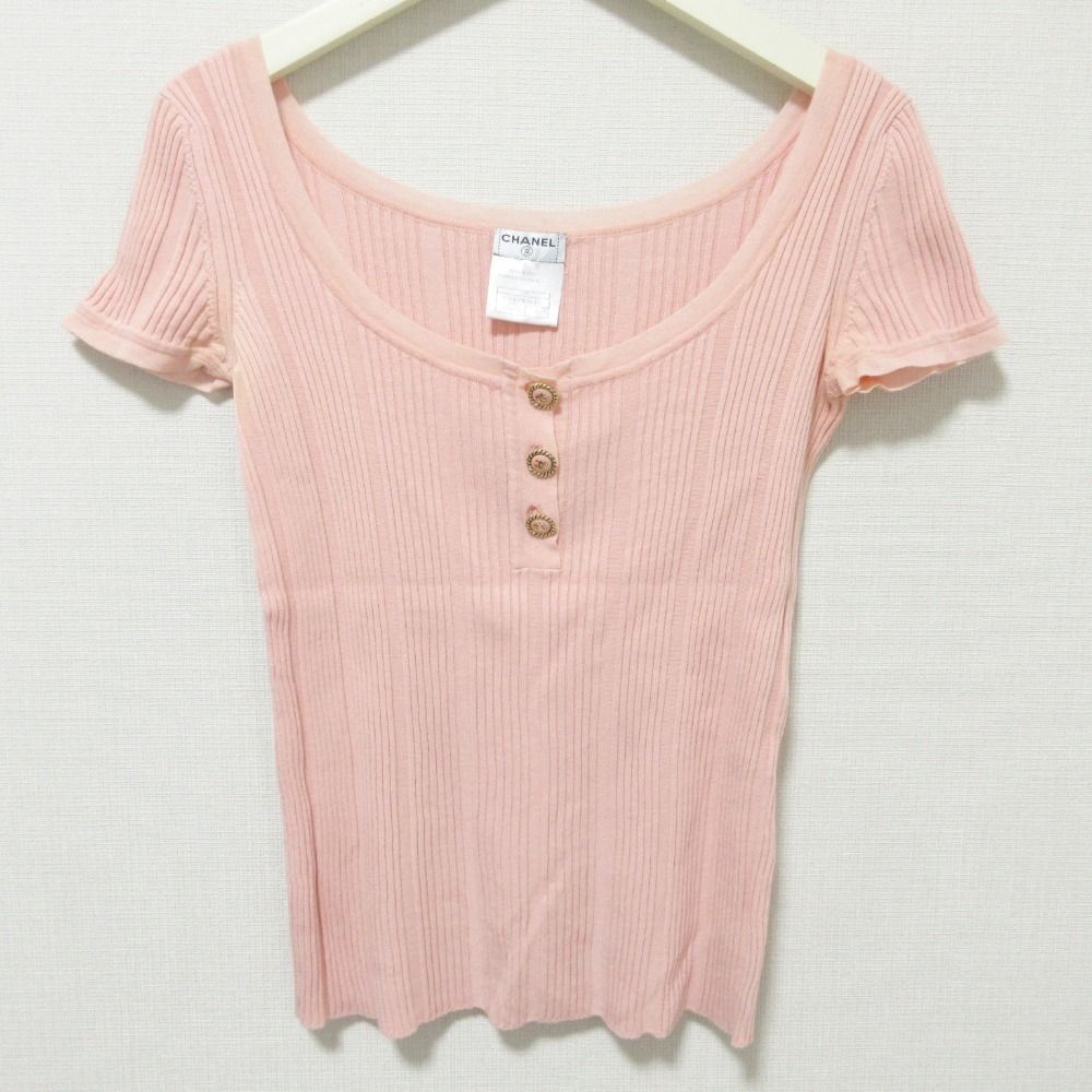 正規品中古良品　CHANELシャネル　CoCoマークショート丈トップス CHANEL - 美品☆ CHANEL☆ツイード☆ラメ☆ホースCOCO☆サマートップス