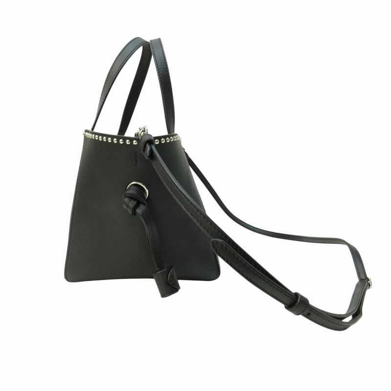 □美品□ J&M DAVIDSON 黒 ペブル ミニ スタッズ 2way バッグ