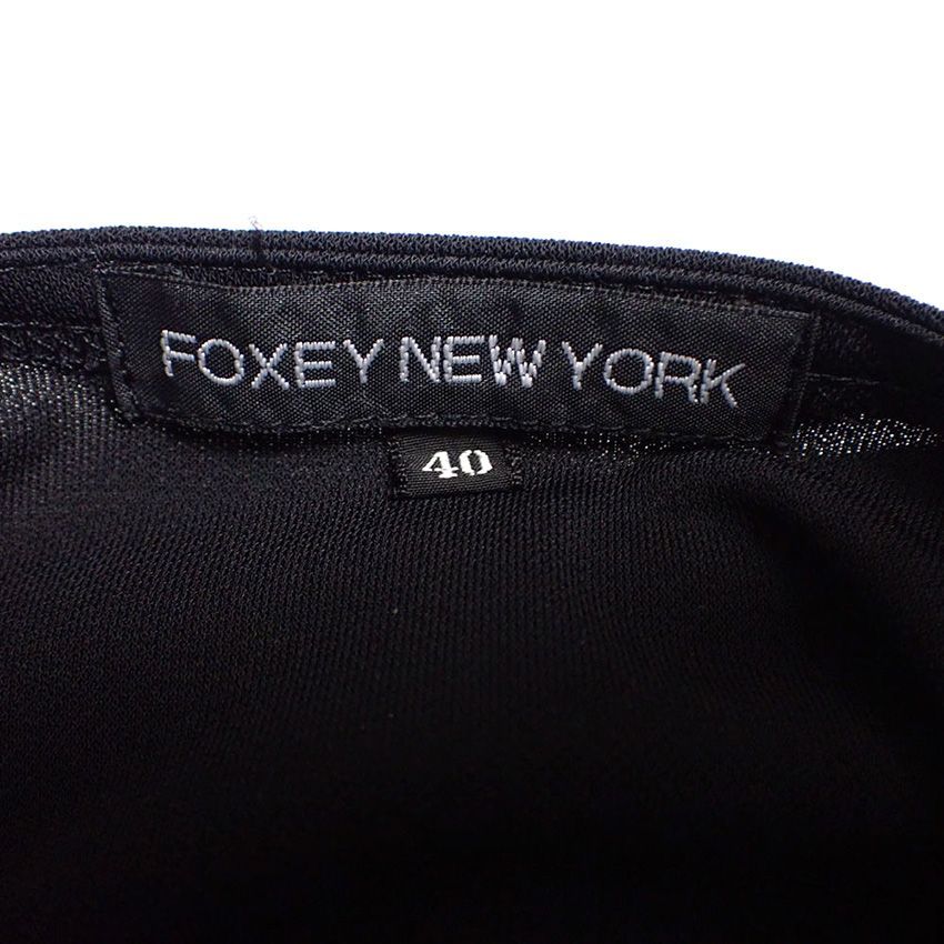 FOXEY NEWYORK ノーカラー ジップアップ トップス[b43-31