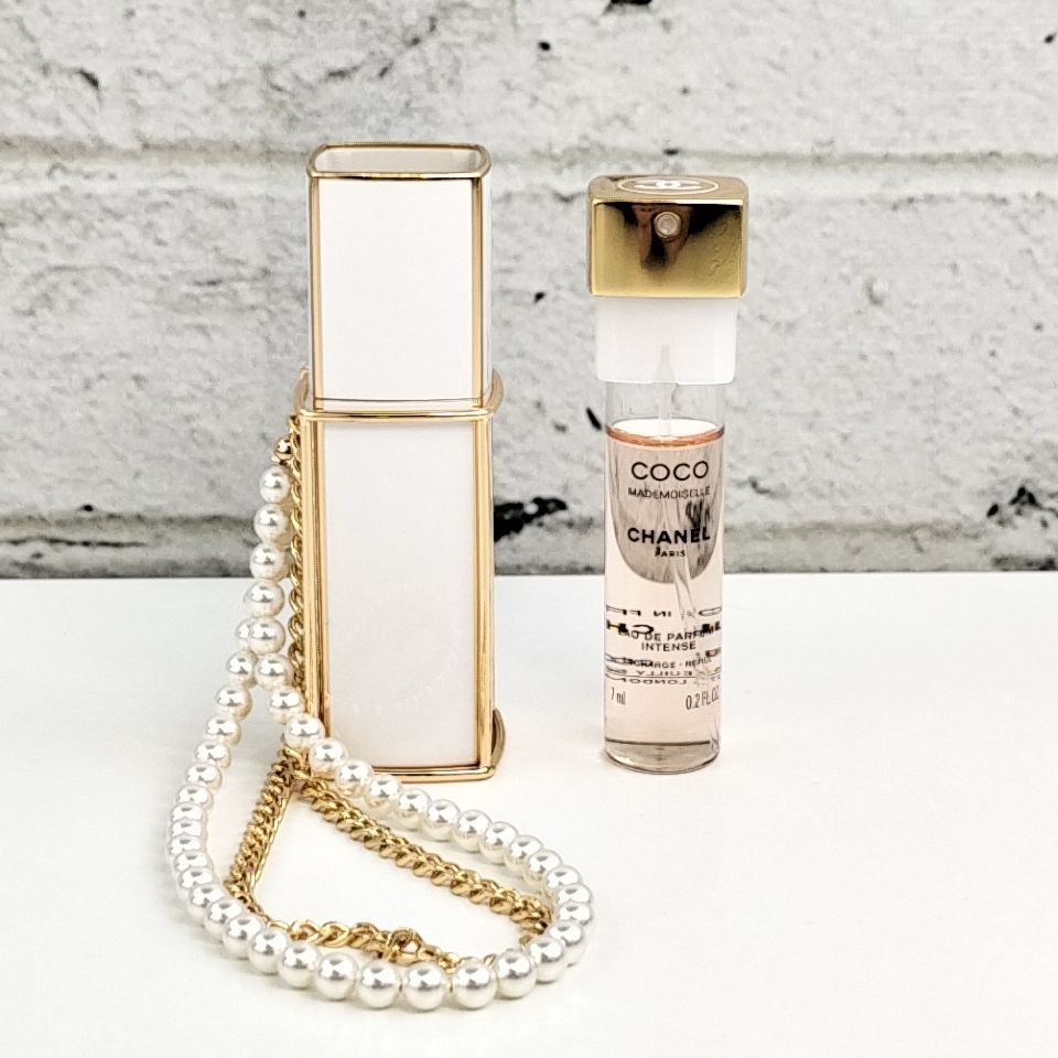 CHANEL F 264 A-1 7ml × 3 ほぼ満タン COCO MADEMOISELLE EDP INTENSE リフィル パーススプレイ チェーン付 香水 フレグランス