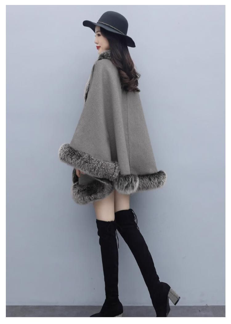 ラルフローレン　重厚　ニットポンチョジャケット　牛革トグル　カシミヤ混　美品 ラルフローレン 重厚 ニットポンチョジャケット 牛革トグル カシミヤ混