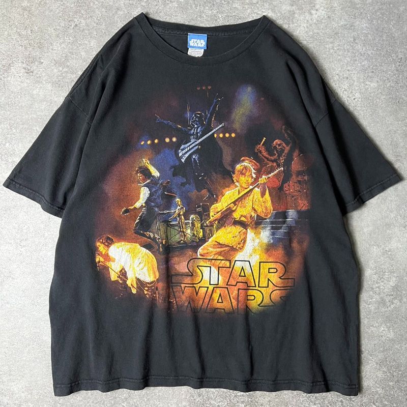 00s スターウォーズ バンド ライブ プリント 半袖 Tシャツ XL 00s スターウォーズ バンド ライブ プリント 半袖 Tシャツ XL