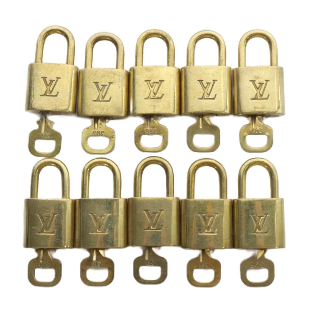 ルイヴィトン LOUIS VUITTON カデナ パドロック 南京錠 鍵 キー 10個セット ゴールド色 |YO18 OH