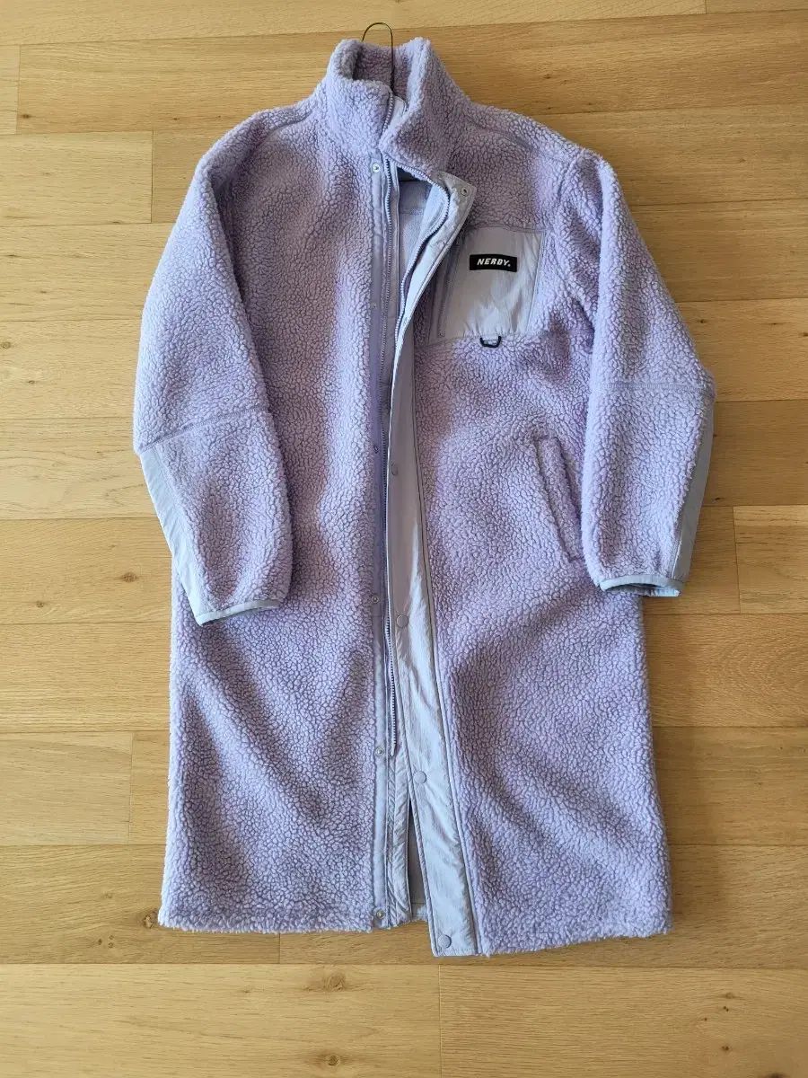 NERDY(ノルディ) ロングフリース 藤色の ロング丈 ボア L サイズ