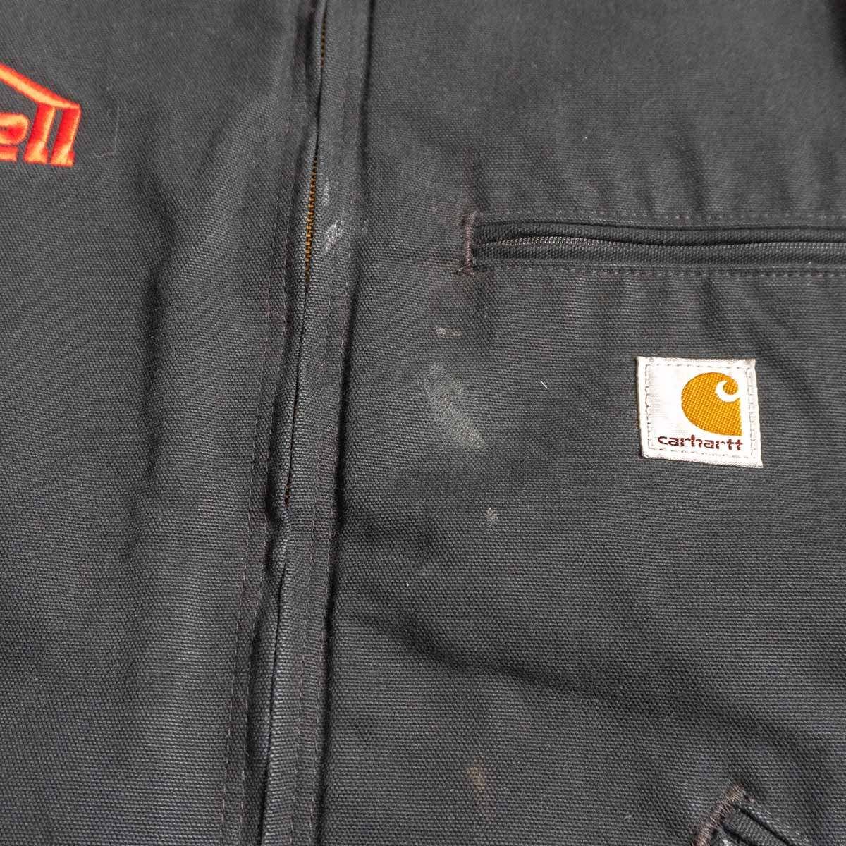 【USA製】Carhartt【DETROIT JACKET デトロイトジャケット】2XL ブラック BLK ダック カーハート 古着 u2406046