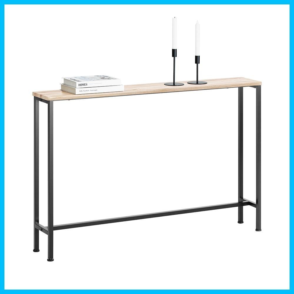 在庫セール サイドテーブル スリム おしゃれ 幅120×奥行き20×高さ80 細長い 玄関テーブル 飾り棚 北欧風 玄関収納 コンソールテーブル 省スペース 玄関 棚 SoBuy オープンラック ナチュラル|FSB19-XL-Z